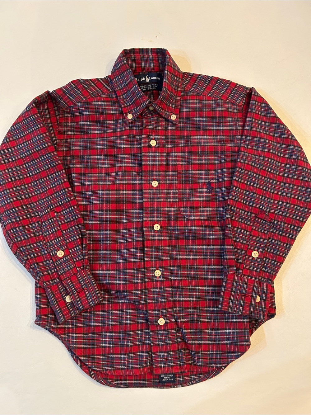 Vintage Ralph Lauren Red Plaid Button-Down Shirt